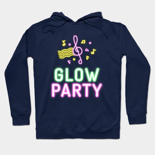 Glow Party Neon Musical Hoodie by Inspire Enclave